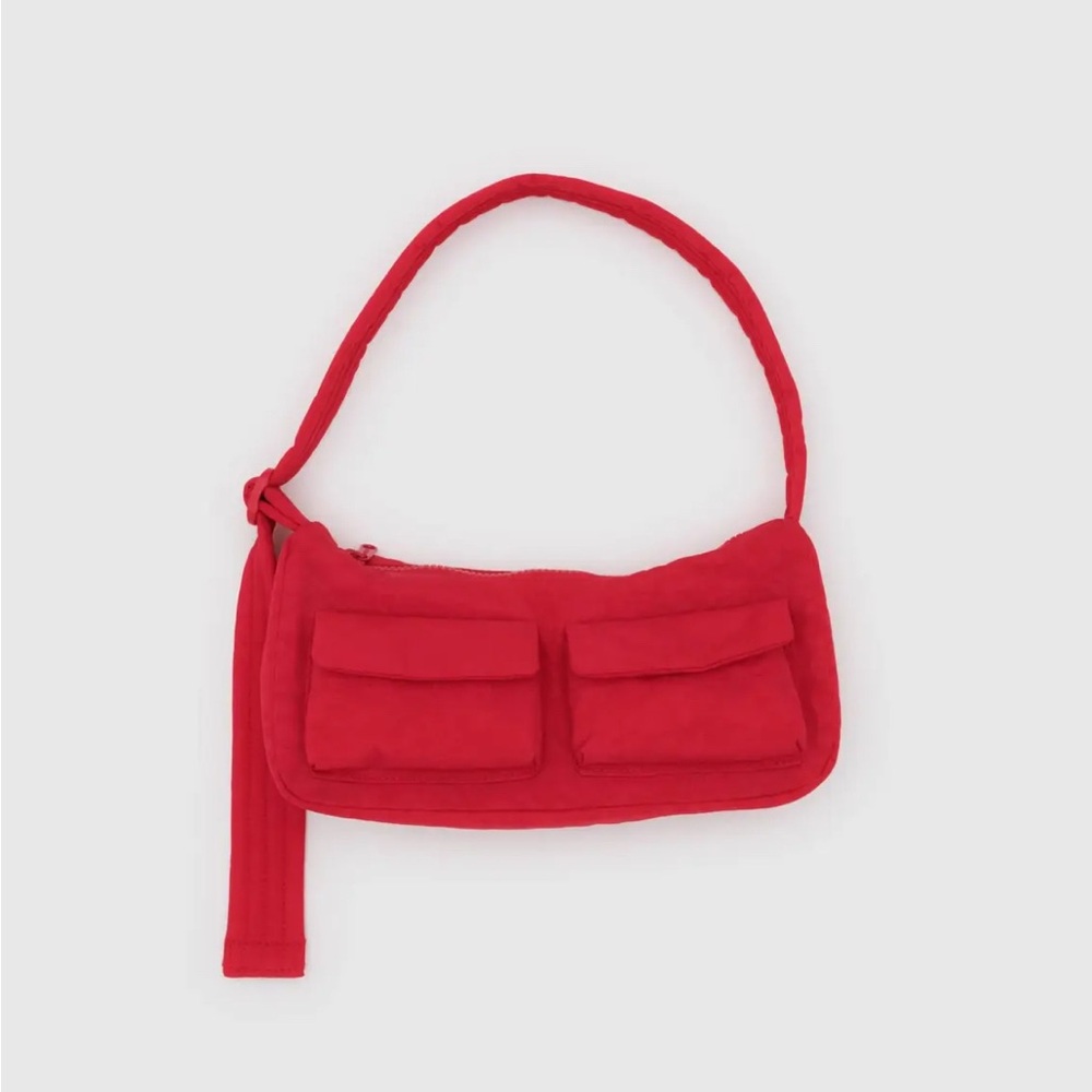 BAGGU: Candy Apple Red Cargo Shoulder Bag🍎